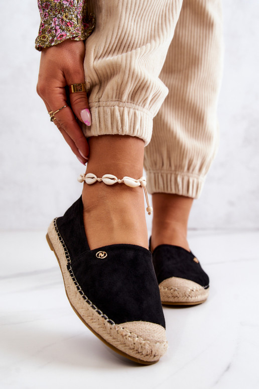 Femenino Alpargatas de ante de color negro Joaquin Femenino Alpargatas de ante de color negro Joaquin