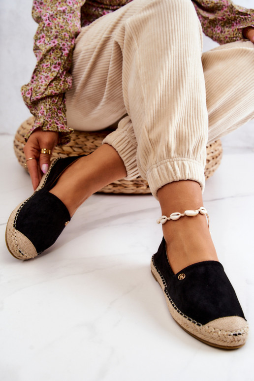 Femenino Alpargatas de ante de color negro Joaquin Femenino Alpargatas de ante de color negro Joaquin