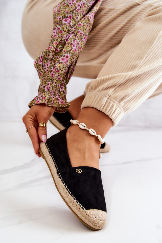 Femenino Alpargatas de ante de color negro Joaquin Femenino Alpargatas de ante de color negro Joaquin