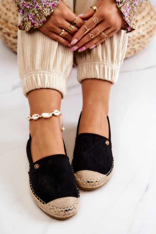 Femenino Alpargatas de ante de color negro Joaquin Femenino Alpargatas de ante de color negro Joaquin