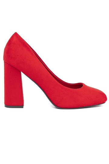 modelo clásico Rojo tacones altos z zaokrąglonym noskiem 2