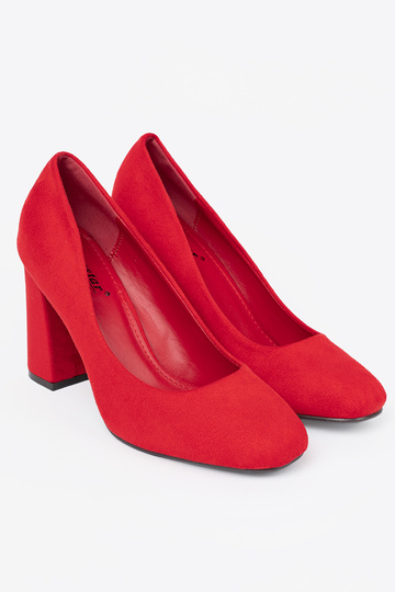 modelo clásico Rojo tacones altos z zaokrąglonym noskiem