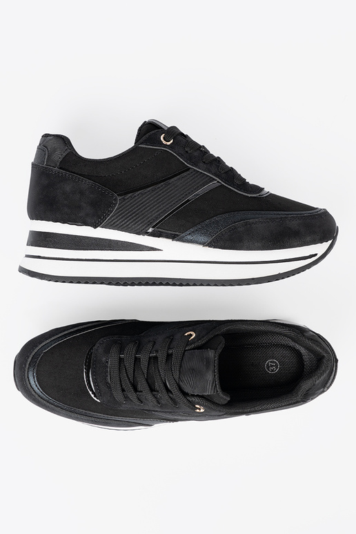 NoAoczesne de color negro Zapatillas modelo zapatos. z połyskującymi AstaAkami