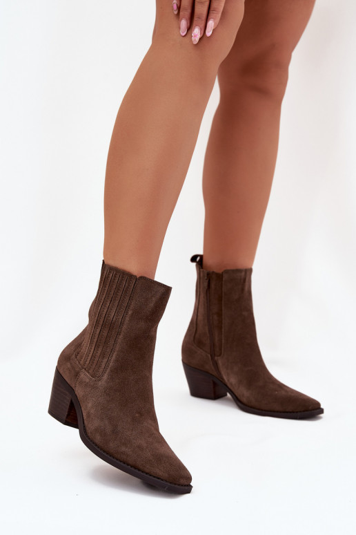 de gamuza Botas con calefacción interior. de color caqui Arelia de gamuza Botas con calefacción interior. de color caqui Arelia