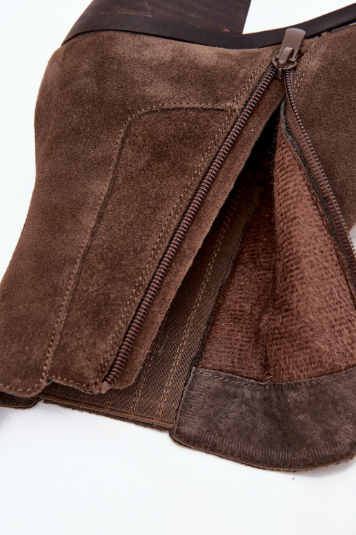 de gamuza Botas con calefacción interior. de color caqui Arelia de gamuza Botas con calefacción interior. de color caqui Arelia