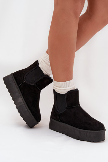 Zapatillas deportivas elegantes en negro y blanco con suela gruesa 2