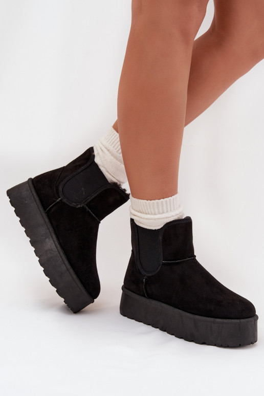 Femenino Botas de nieveElastyczną ENstaAką de color negro Kiora