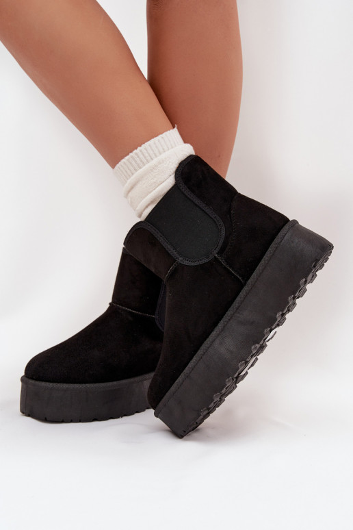 Femenino Botas de nieveElastyczną ENstaAką de color negro Kiora
