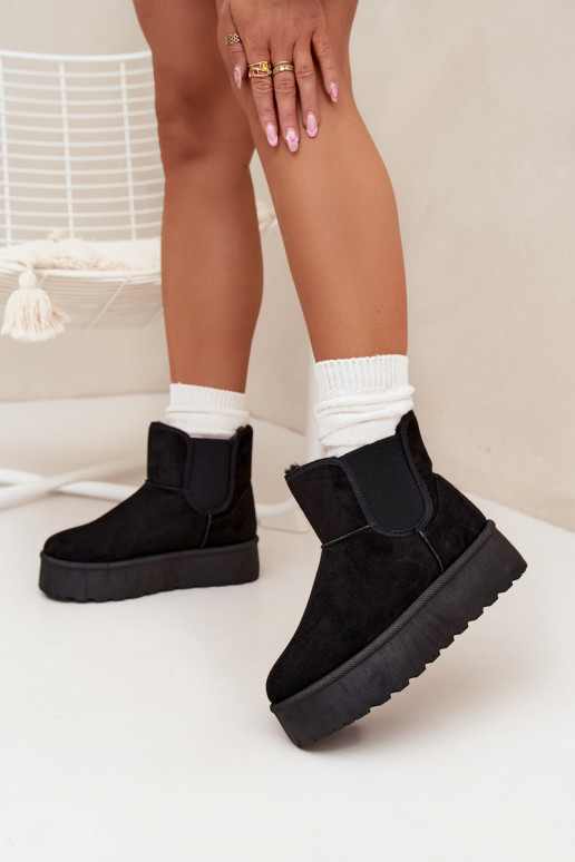 Femenino Botas de nieveElastyczną ENstaAką de color negro Kiora