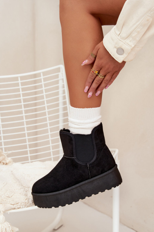 Femenino Botas de nieveElastyczną ENstaAką de color negro Kiora