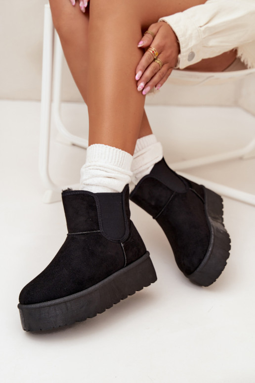 Femenino Botas de nieveElastyczną ENstaAką de color negro Kiora