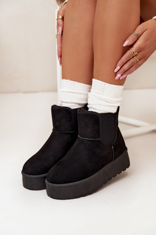 Femenino Botas de nieveElastyczną ENstaAką de color negro Kiora