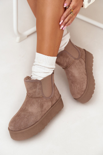 Femenino Botas de nieveElastyczną ENstaAką de color caqui Kiora