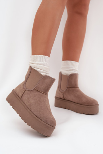 Femenino Botas de nieveElastyczną ENstaAką de color caqui Kiora 2