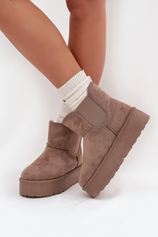 Femenino Botas de nieveElastyczną ENstaAką de color caqui Kiora