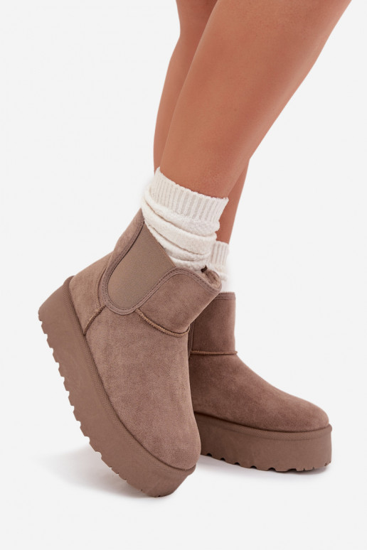 Femenino Botas de nieveElastyczną ENstaAką de color caqui Kiora