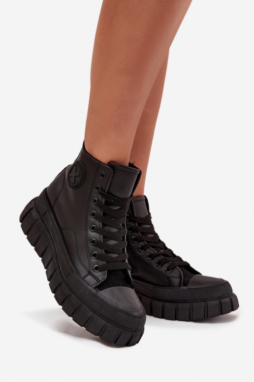 calentamiento zapatos de ocio con suela Femenino con una plataforma Cerrar de color negro Sarira calentamiento zapatos de ocio con suela Femenino con una plataforma Cerrar de color negro Sarira