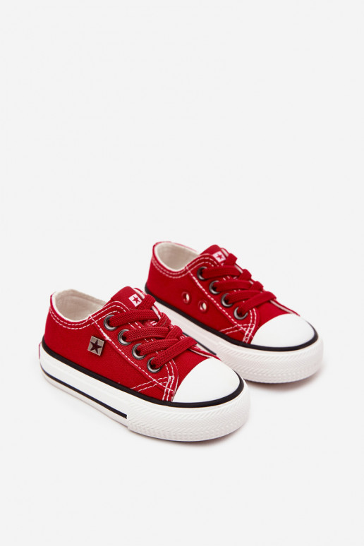 Infantil modelo clásico zapatos casuales Big Star DD374161 color rojo