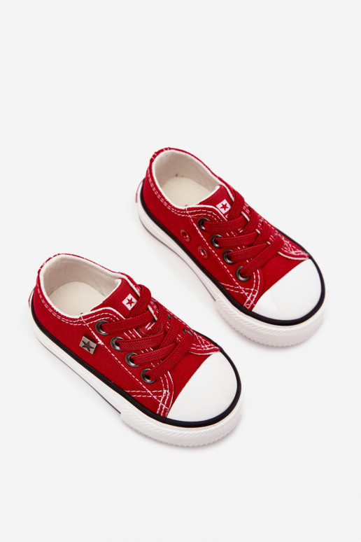 Infantil modelo clásico zapatos casuales Big Star DD374161 color rojo