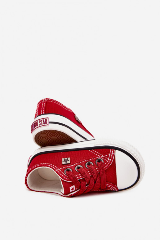 Infantil modelo clásico zapatos casuales Big Star DD374161 color rojo