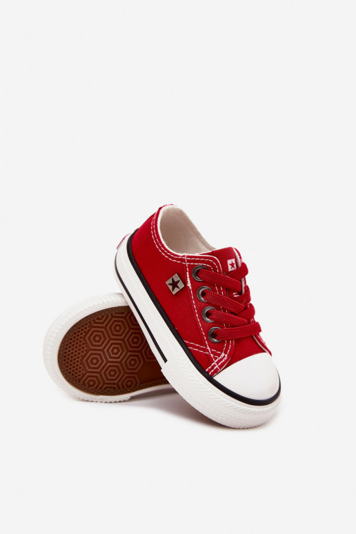 Infantil modelo clásico zapatos casuales Big Star DD374161 color rojo