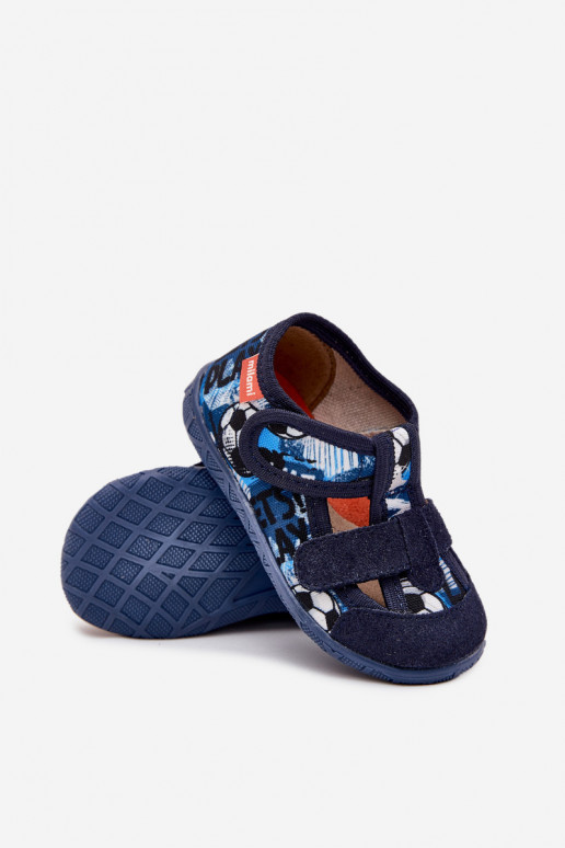 Zapatillas Milami Infantil con sujetadores adhesivos EN Pelotas azul oscuro Reathiana