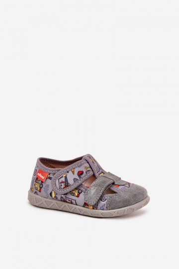 Zapatillas Milami Infantil con sujetadores adhesivos EN Pojazdy color gris Reathiana