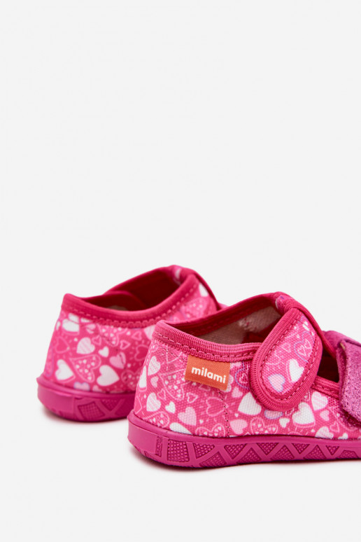 Zapatillas Milami Infantil con sujetadores adhesivos con corazones color rosa Reathiana