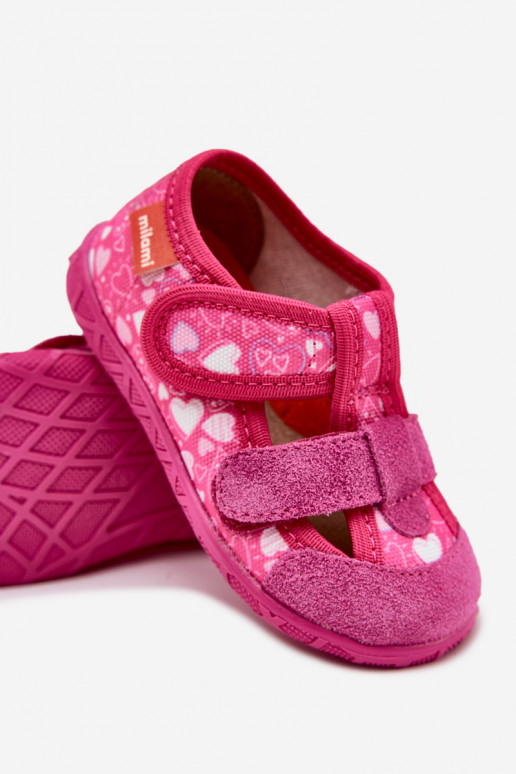Zapatillas Milami Infantil con sujetadores adhesivos con corazones color rosa Reathiana