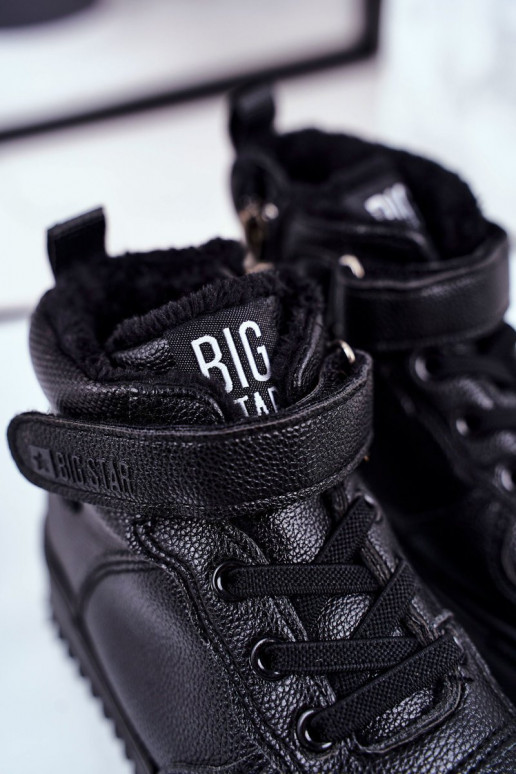 Infantil calentamiento Estilo deportivo zapatos Big Star GG374040 de color negro