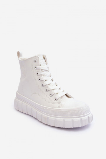 Botas de ocio de cuero con forro de piel Big Star MM274624 en color blanco
