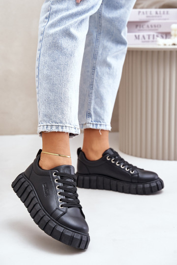 calentamiento Zapatillas modelo zapatos. Femenino Big Star MM274617 de color negro