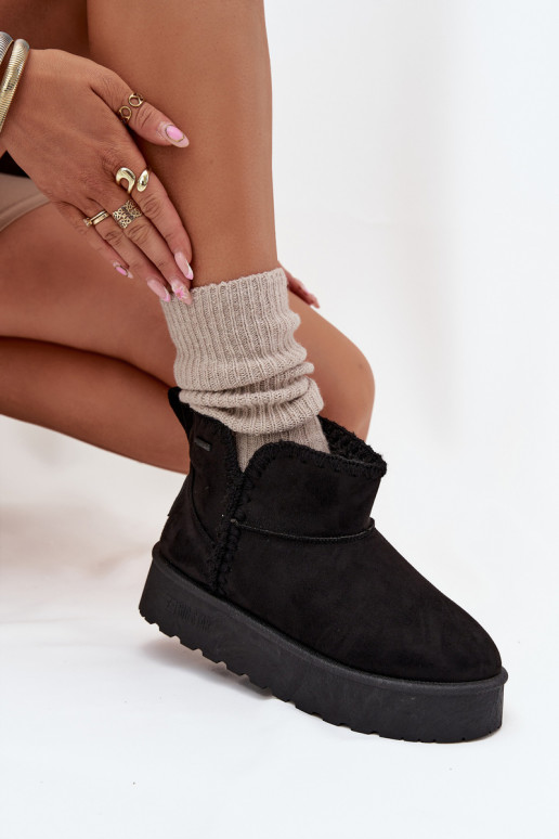 Botas de nieve Femenino con una plataformaPrzeszyciami Big Star SS274128 de color negro