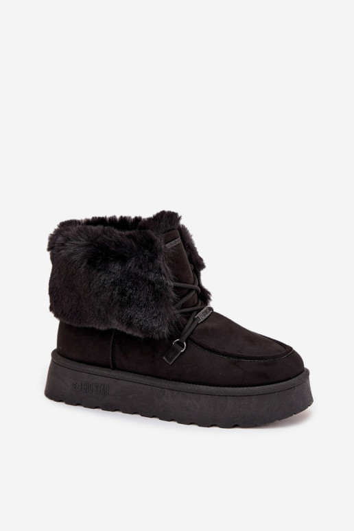 Botas de nieve Femenino con una plataforma con un abrigo de piel I ENiązaniem Big Star SS274113 de color negro Botas de nieve Femenino con una plataforma con un abrigo de piel I ENiązaniem Big Star SS274113 de color negro