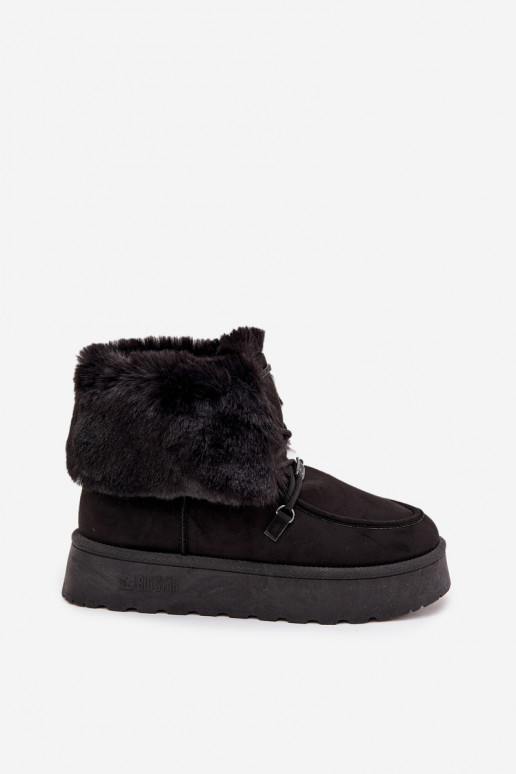 Botas de nieve Femenino con una plataforma con un abrigo de piel I ENiązaniem Big Star SS274113 de color negro Botas de nieve Femenino con una plataforma con un abrigo de piel I ENiązaniem Big Star SS274113 de color negro