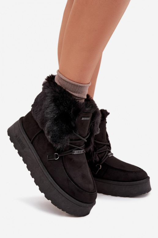 Botas de nieve Femenino con una plataforma con un abrigo de piel I ENiązaniem Big Star SS274113 de color negro Botas de nieve Femenino con una plataforma con un abrigo de piel I ENiązaniem Big Star SS274113 de color negro