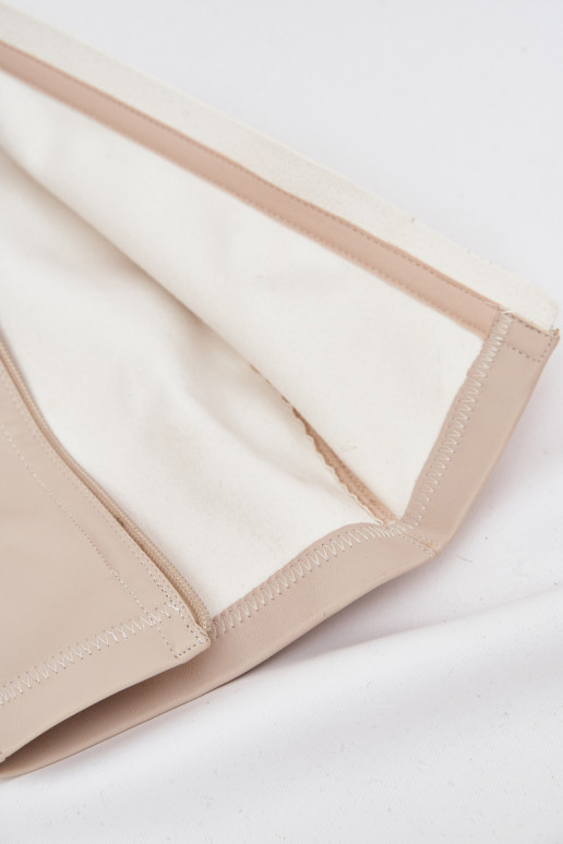 Botas de caña alta de mujer con tacón y plataforma color marfil Yavira