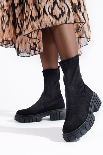 de color negro zapatos de gamuza mujer 2