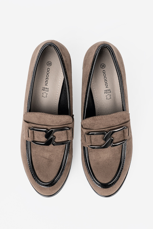 botines de ante color arena con tacón grueso