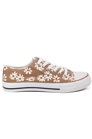 beige Zapatos de mujer A flores 2
