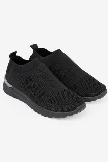 de color negro zapatos deportivos slip-on z siateczkoAą choleAką