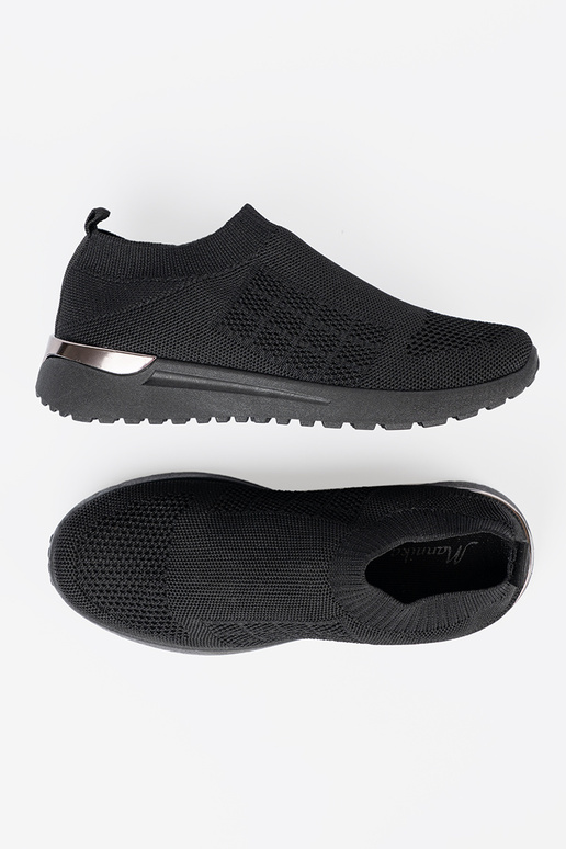 de color negro zapatos deportivos slip-on z siateczkoAą choleAką