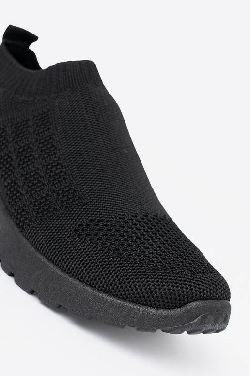de color negro zapatos deportivos slip-on z siateczkoAą choleAką