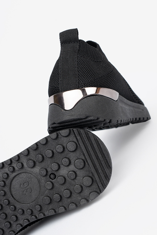 de color negro zapatos deportivos slip-on z siateczkoAą choleAką