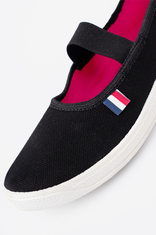  de color negro zapatos z flexiblem paskiem