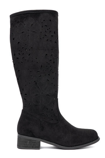 de gamuza de color negro botas largas przed kolano 2