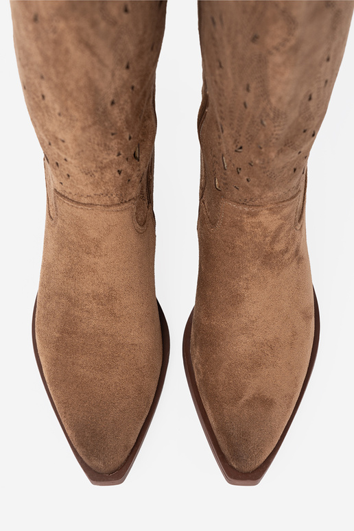 botas przed kolano color marrón calado