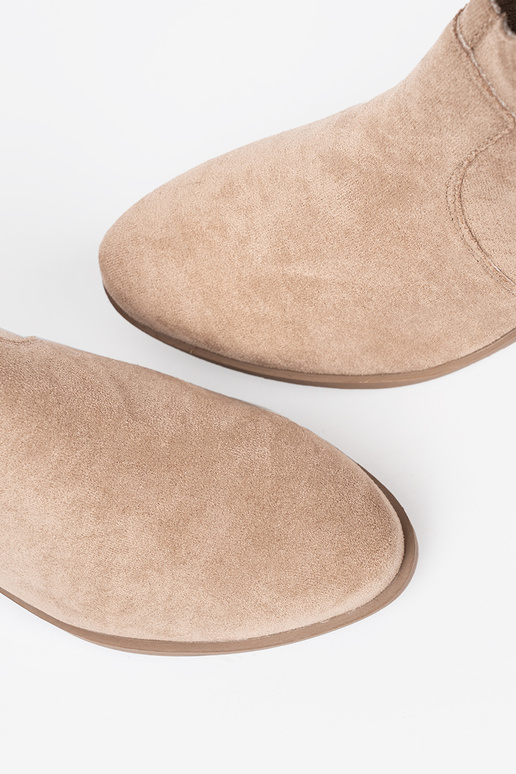 beige zapatos botas de vaquero de gamuza