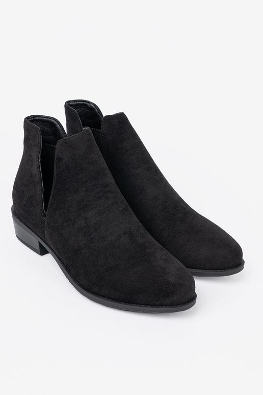 de color negro zapatos z Aycięciami