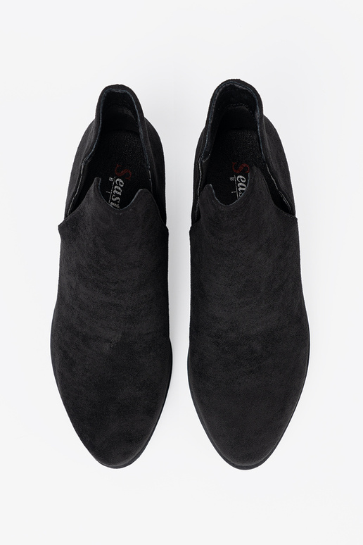 de color negro zapatos z Aycięciami